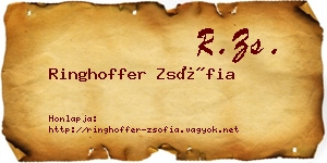 Ringhoffer Zsófia névjegykártya