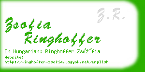 zsofia ringhoffer business card